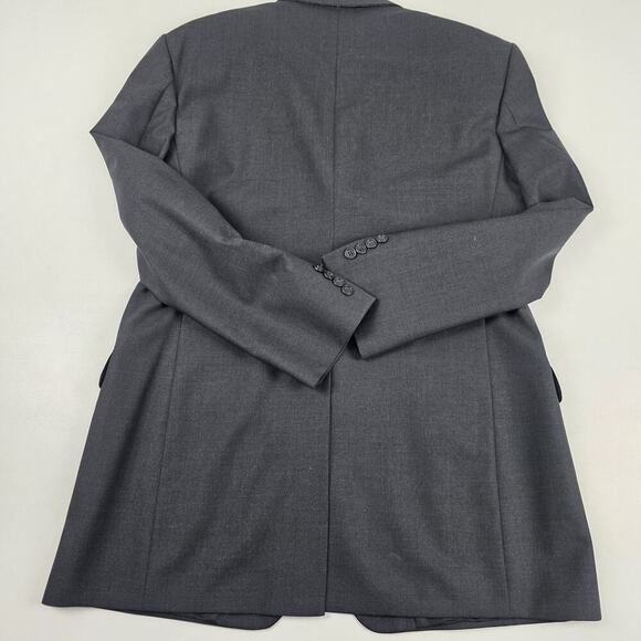 Brooks Brothers Blazer Mens 44 LG Gray 346 Wool Sports Coat Two Button Stretch - Picture 9 of 12